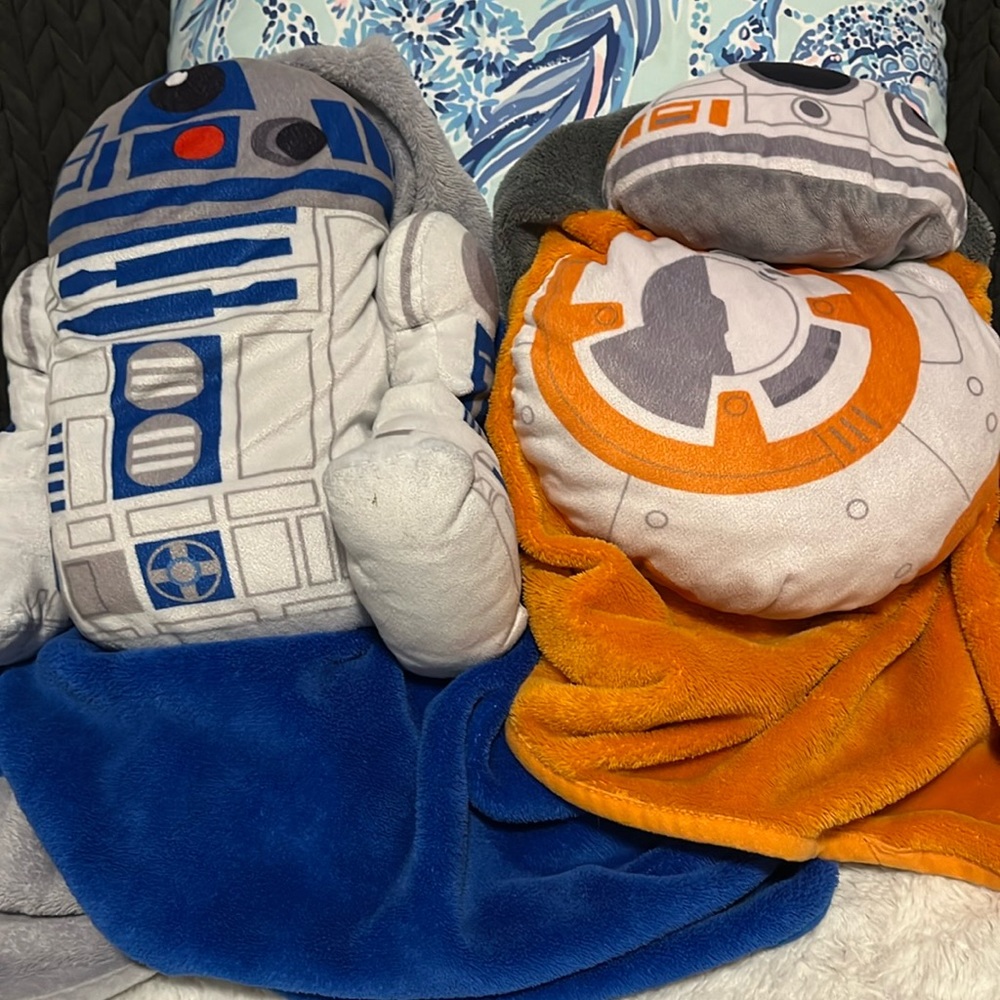 R2D2 and BB8 small quillows